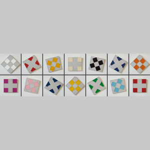 fixed & mutable crosses series - alkyd on cast aluminium
