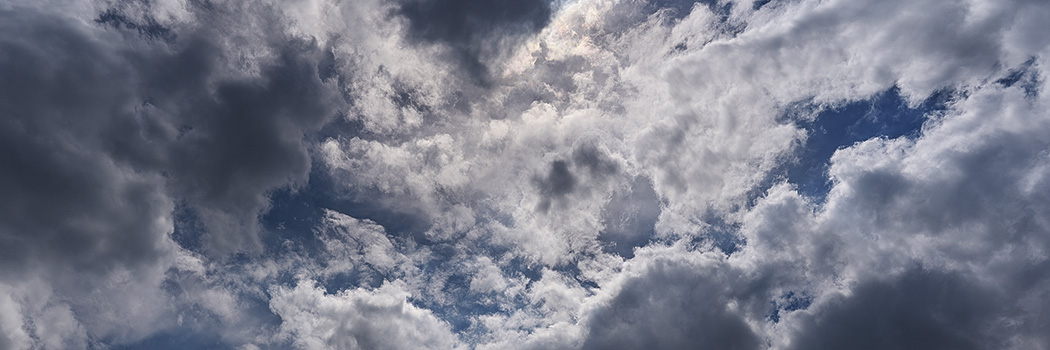 1 picture of the sky with sun obscured by clouds - title: Epode or Steep Sky's Commotion